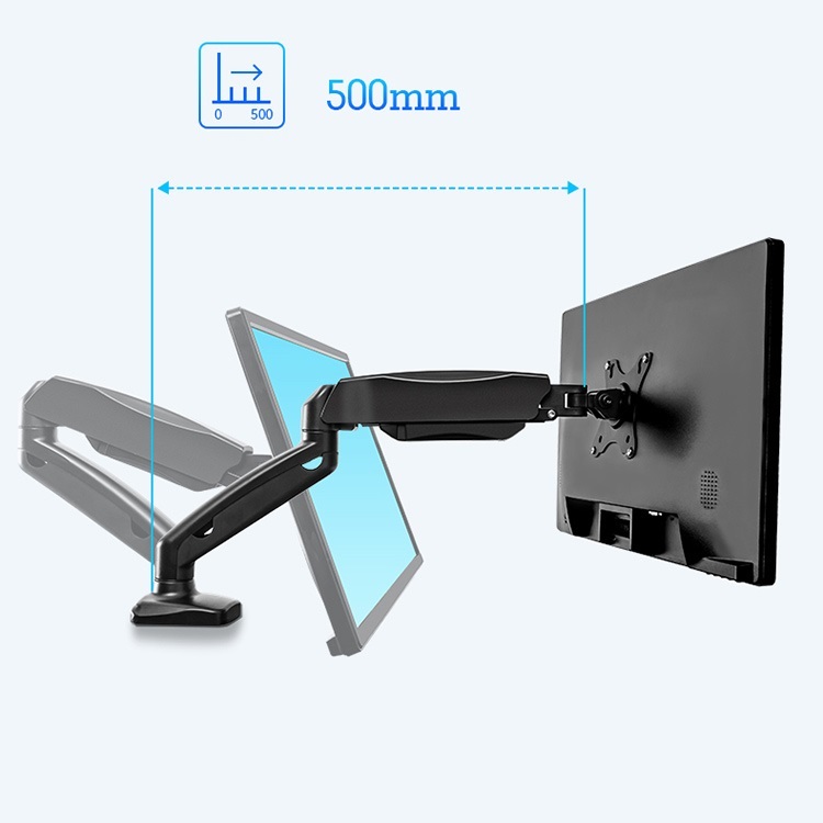 Cost Effective Gas Spring Free Movement Adjustable Support Dual Laptop Lcd Double Monitor Arms Mount And Stands