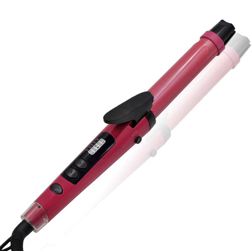 hair curler iron ceramic PTC tourmaline curling wand rollers set hair straightener custom logo