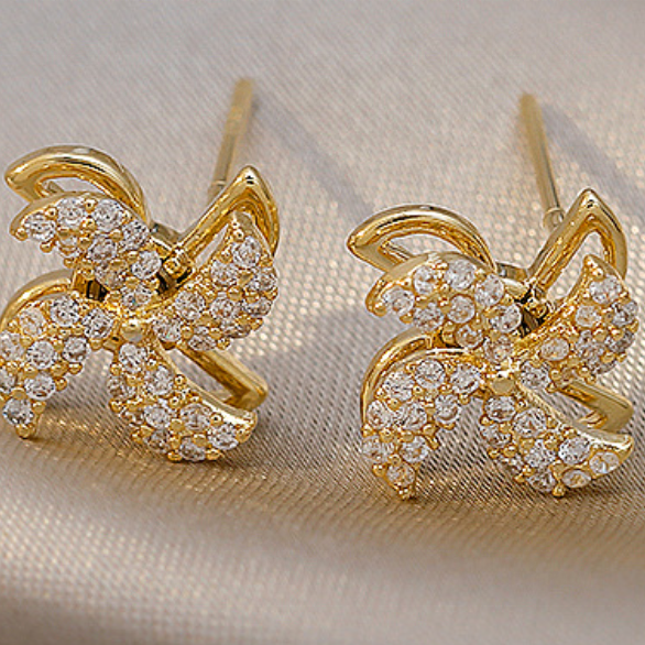 Rotating small Wind Mill Earring 2021 KOL like