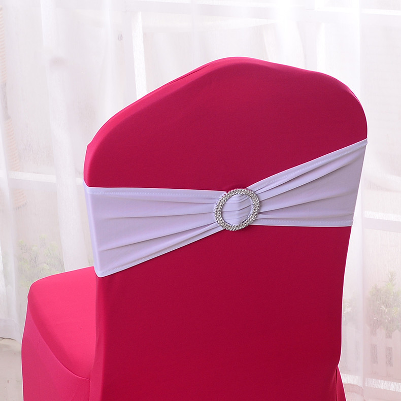 Sash for wedding spandex chair sash with buckle stretch brand chair sashes bows banquet party decoration for chair white