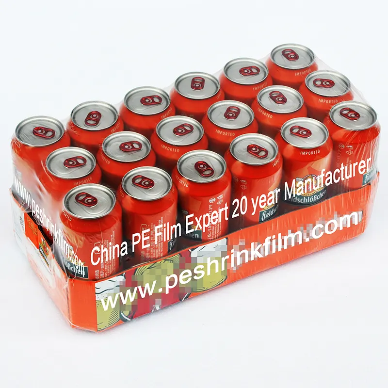 PE printed Shrink Film for beverage bottle cans products Jiajing