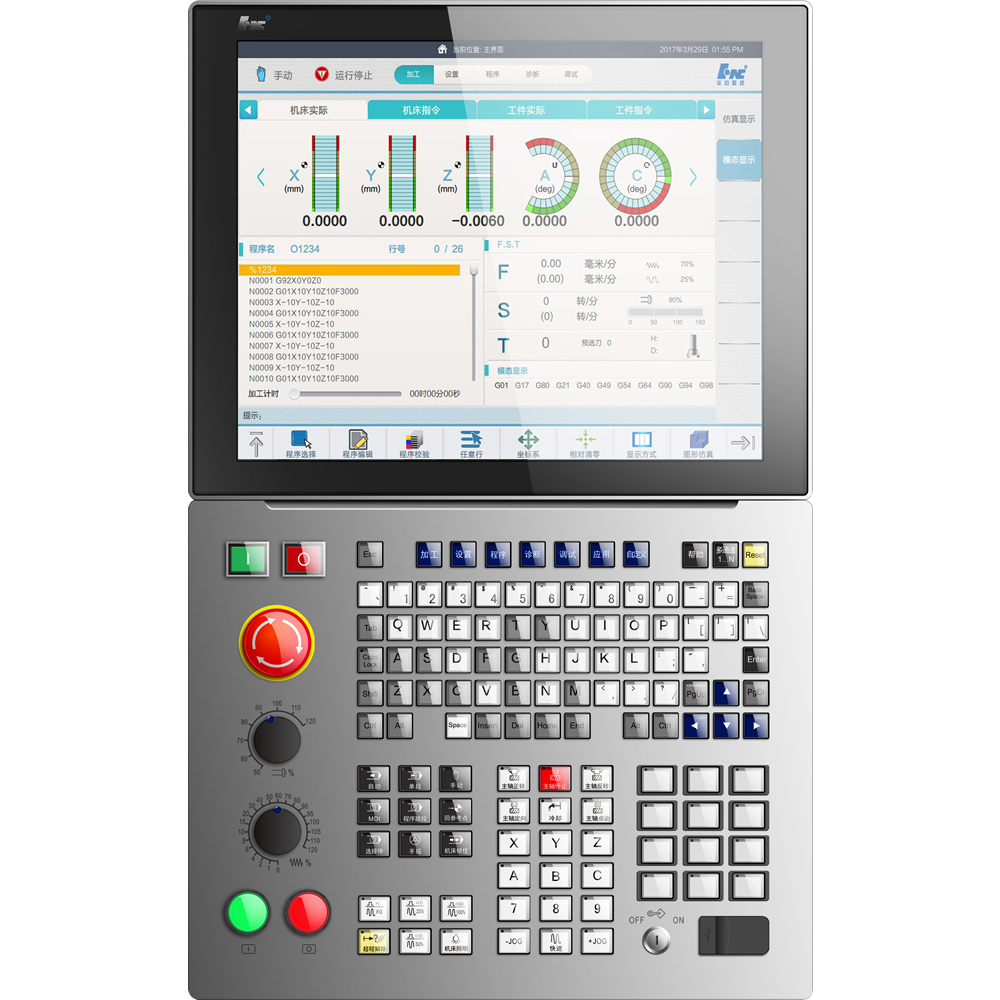 HCNC HNC-848Di 17 ''цветной сенсорный ЖК-экран 5 осей до 32 осей ЧПУ контроллер для 5 осей RTCP одновременно управляемая машина
