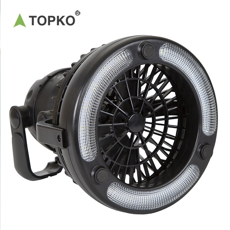 TOPKO Hot Selling Outdoor 360 Degree Rotating Led Camping Light Camping FanTent Light