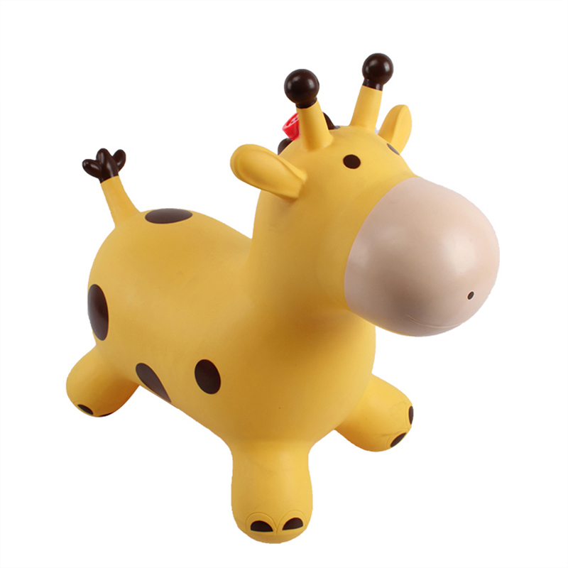 Safe kids toy inflatable PVC jumping bouncy ride on hopper animal giraffe