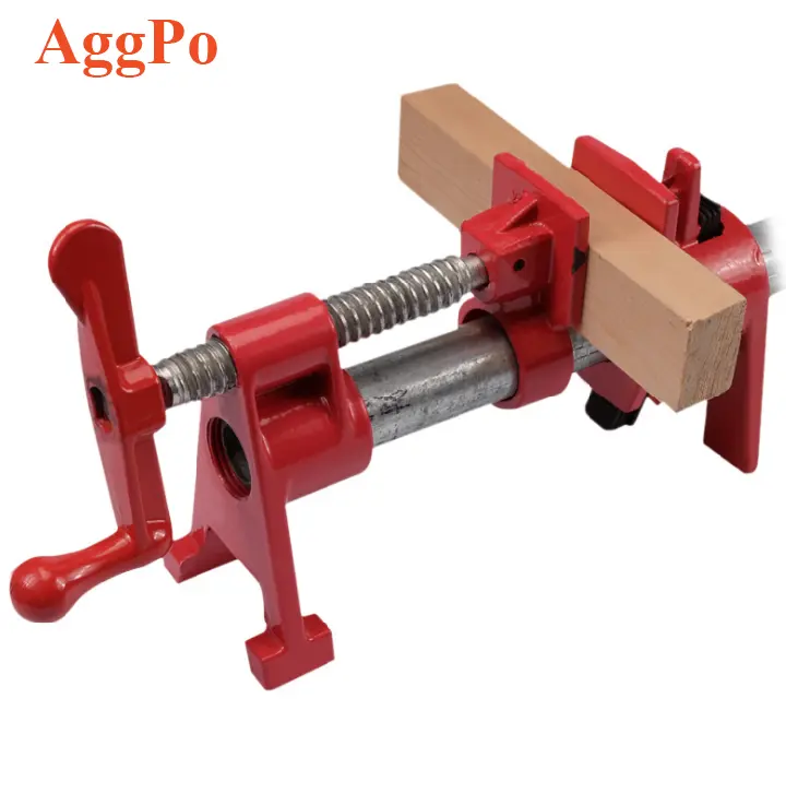 3/4 Inches Pipe Clamp Hand-Cranked Vertical Woodworking Quick Clamp Fixture Carpenter Tool Pipe Clips Board Combination Jig