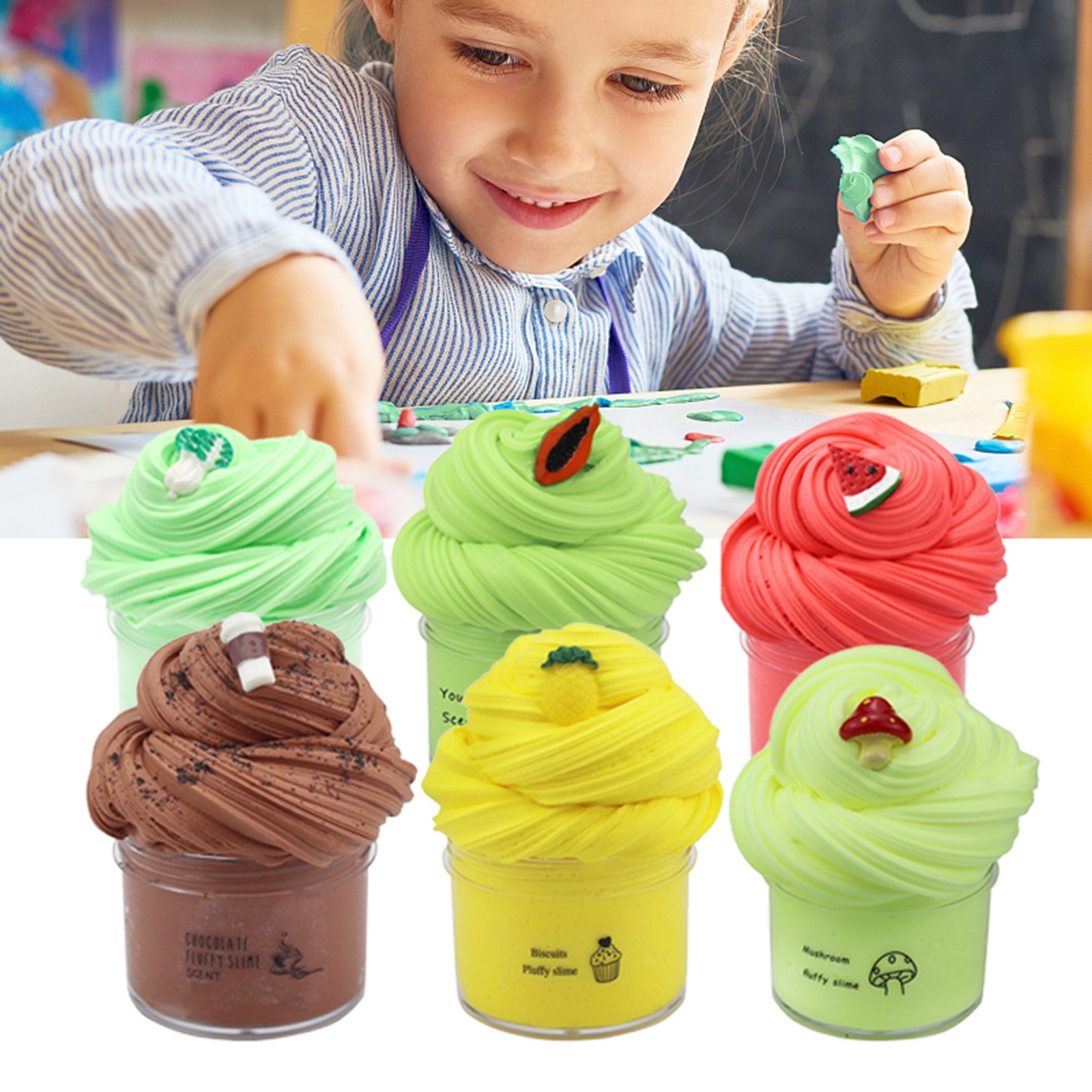 Cake Playdough Slaim Slime Play Dough Set Ice-cream