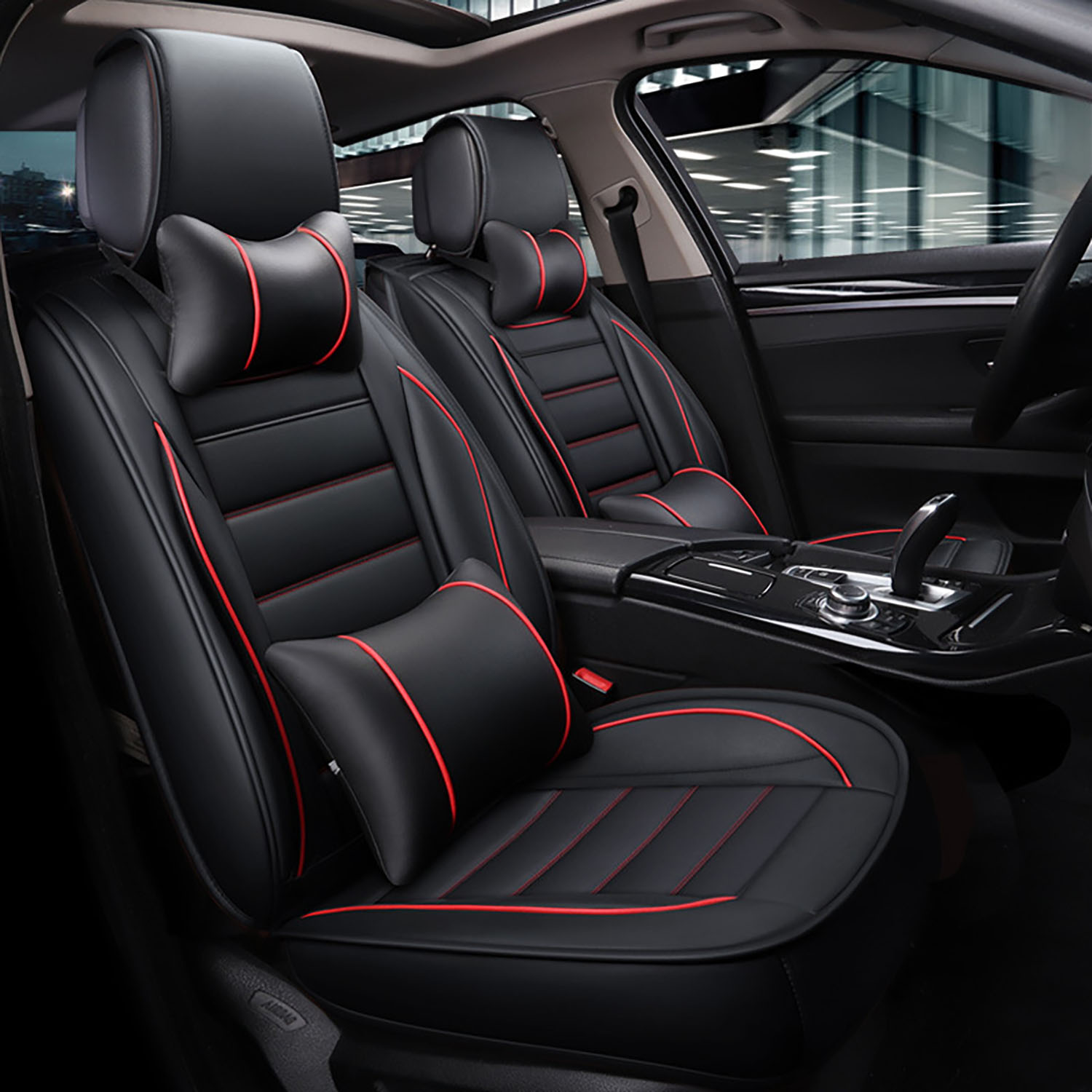 Full Set Car Seat Cover Luxury Auto Universal Seat Cover With Cushion
