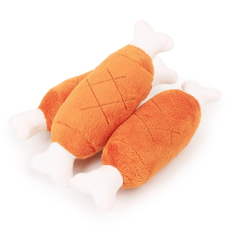 Игрушка для питомца с двойной ножкой курицы, мягкая плюшевая игрушка для щенка