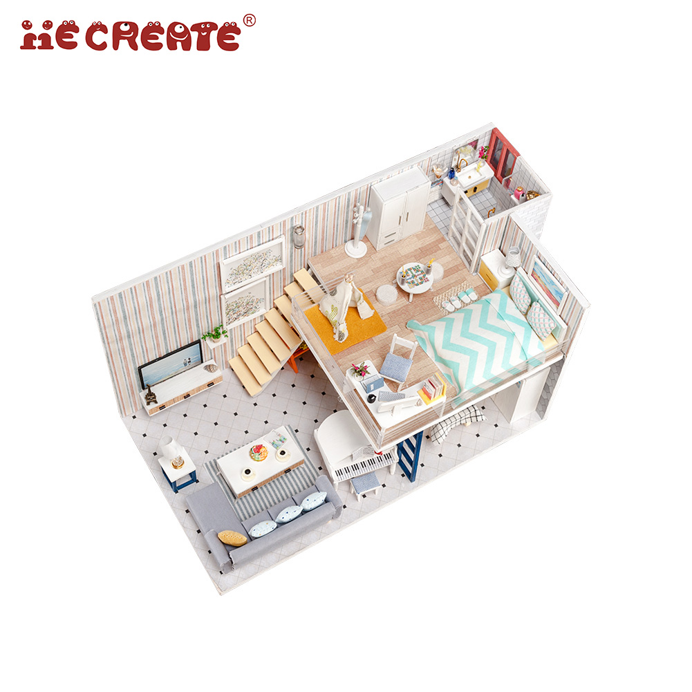 IIECREATE DIY Кукольный дом, мебель, игрушки, миниатюрные 3D деревянные миниатюры, кукольный дом, игрушки для детей, подарки на день рождения