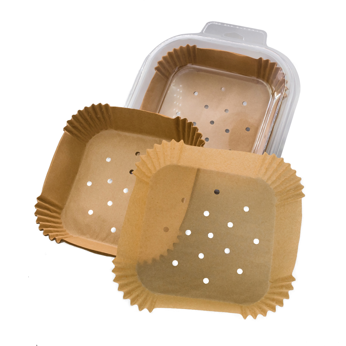 Air Fryer Disposable Paper Liners for Microwave Parchment Paper Non-Stick Perforated with Holes Air Fryer Paper Liners Square