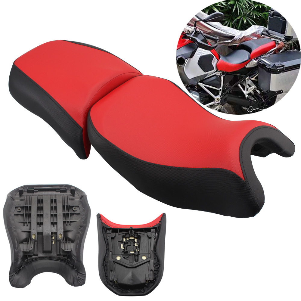 Fit For BMW R1200GS 2018-2020 2019 Motorcycle Accessories Red Synthetic Leather Front Rider+Rear Passenger Seat