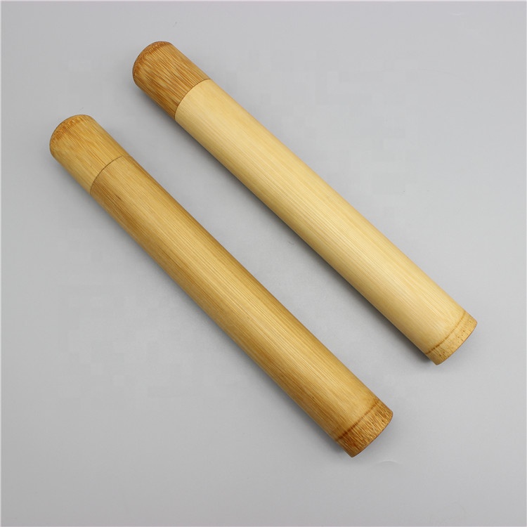 Экологичные ручной работы дорожная сумка для хранения Портативный bamboo Упаковка зубная щетка соломы посуда изготовленная на заказ логосом лазера на бамбуковая трубка