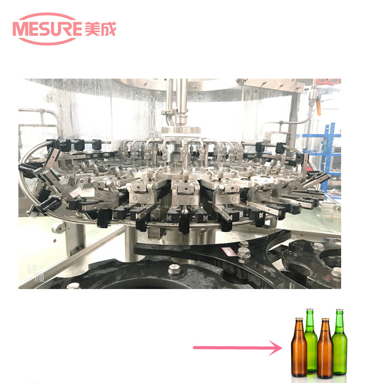 250ml~550ml liquid Beer glass bottle beer rinse filling capping machine process plant