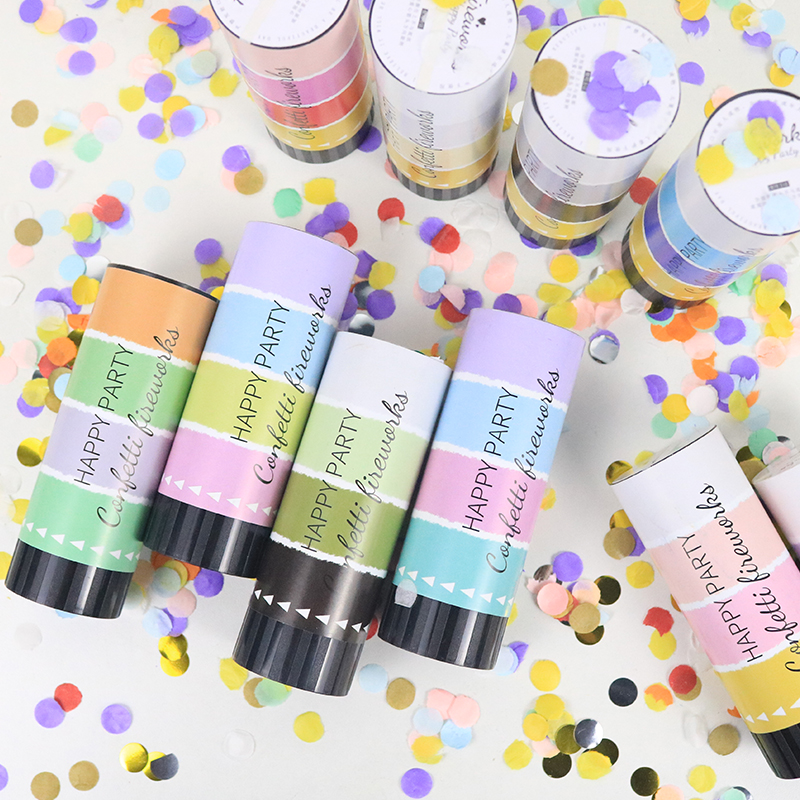 Paper String Celebration Birthday Party Supplies Wedding Bubbles Spray Confetti Cannons Push Poppers Handheld Fireworks