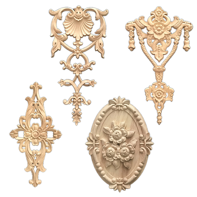 onlay Wood Crafts Door Decorative wood appliques and onlays appliques