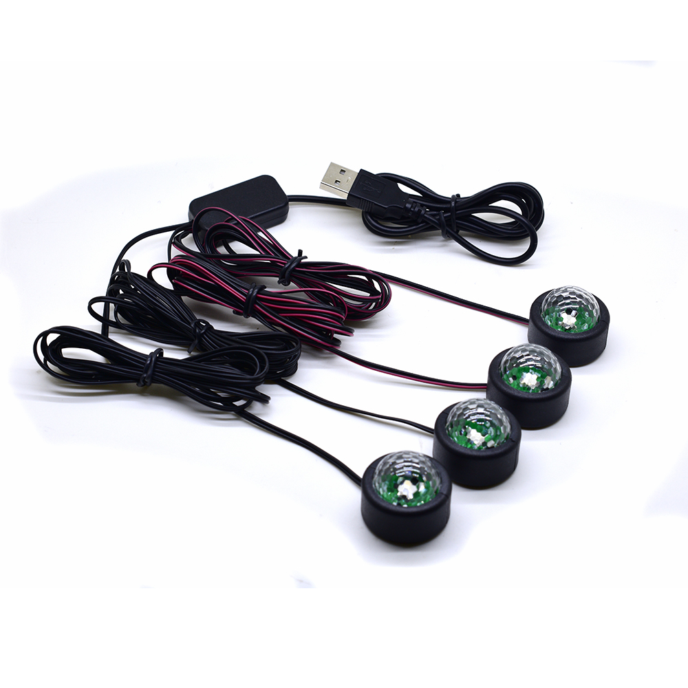 NEWWAY A10 обновленный USB 5V Автомобильный декоративный светодиодный ночник набор ножной коврик атмосферный свет для салона автомобиля светодиодный звездный свет