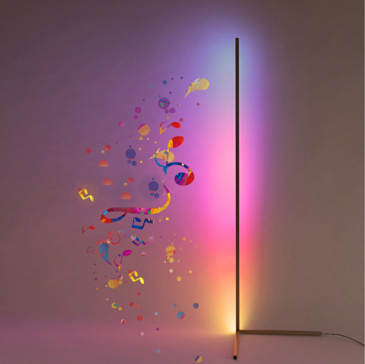 2021 Remote Control Modern RGB Standing Led Tripod Light Corner Floor Lamp For Living Room