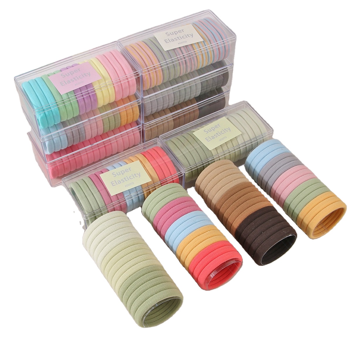 Beautiful Hair Band Set Colorful 15 Pcs Set Seamless Hair Accessories Band