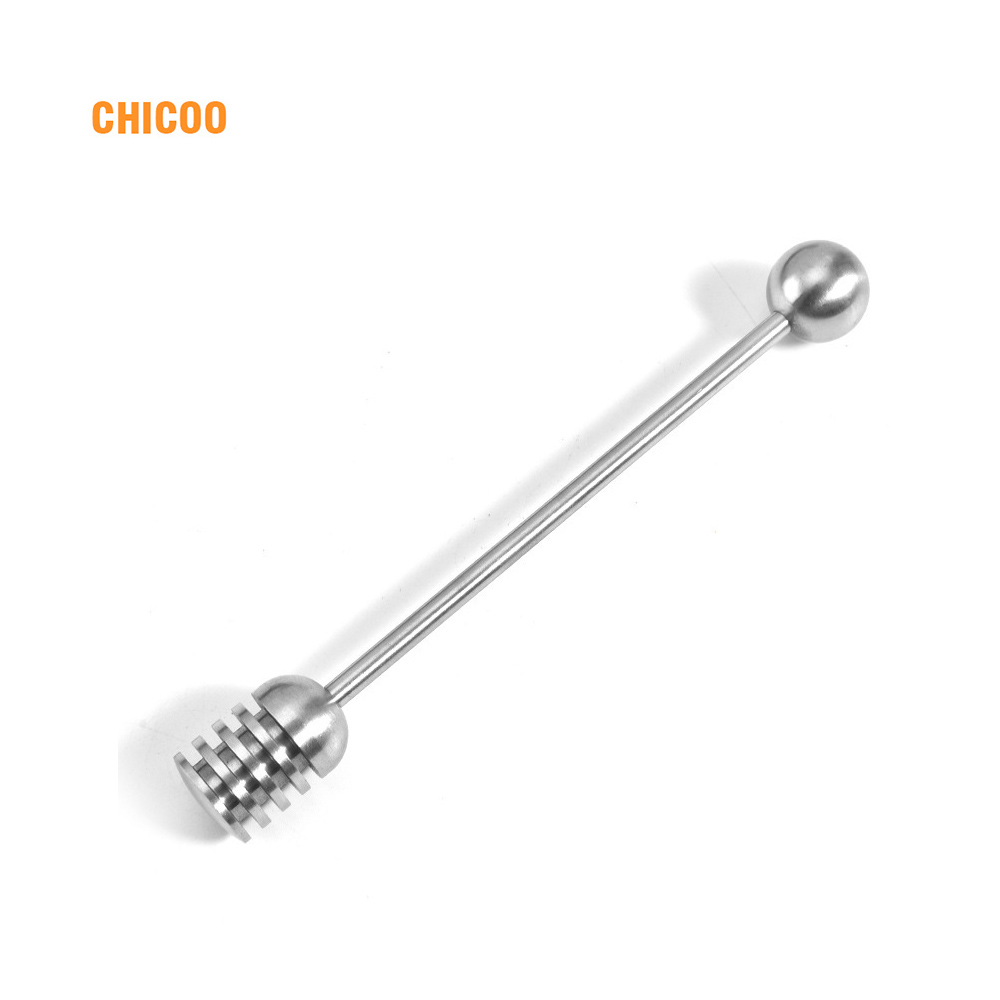 304 Stainless Steel Dipper Stick Honey and Syrup Spoon Wand for Honey Pot Jar Containers