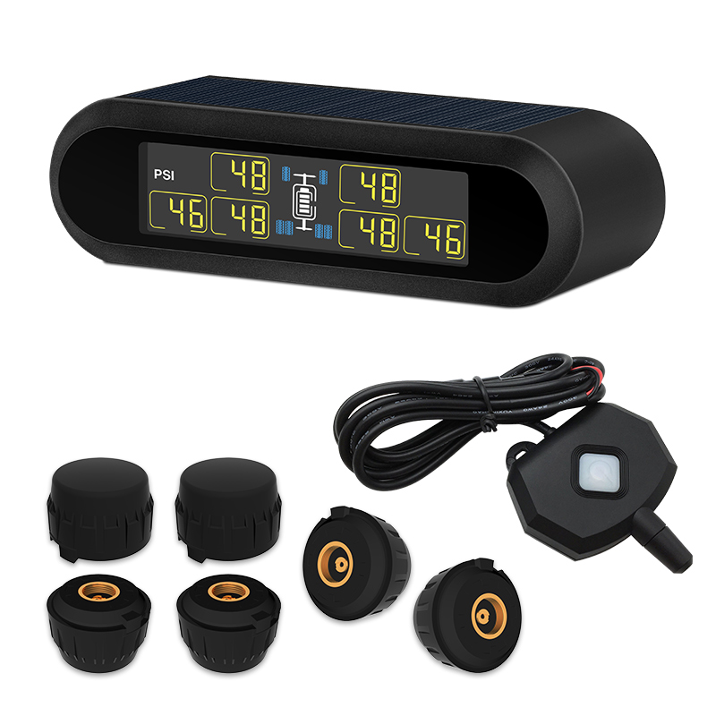 Система контроля давления в шинах Careud для трейлера RV TPMS на солнечной энергии с 6 внешними датчиками