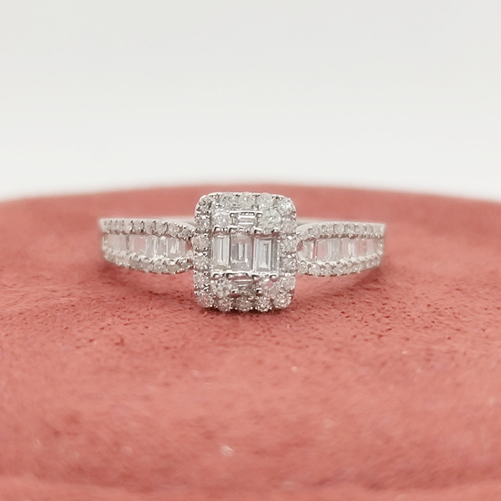Пользовательские личности женщины бриллиантовое кольцо 18k золотые обручальные кольца