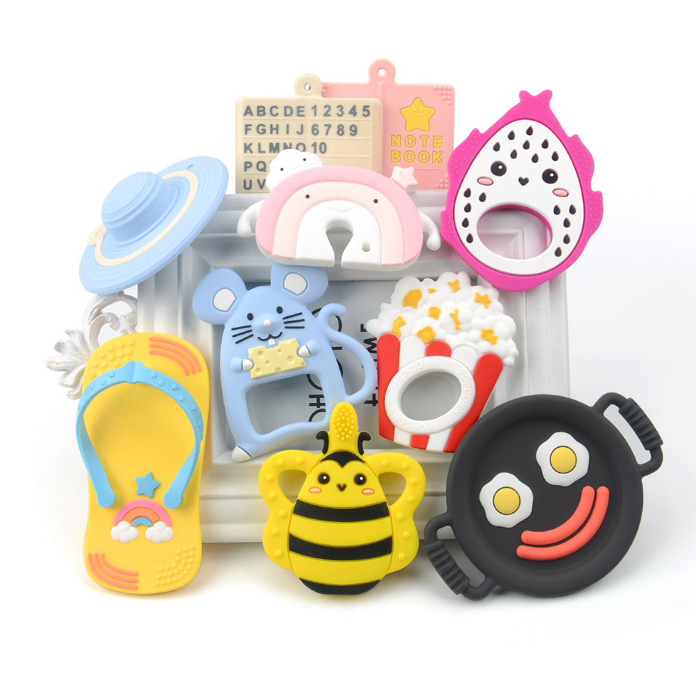 Wholesale silicone teether toy elephant silicone teether baby