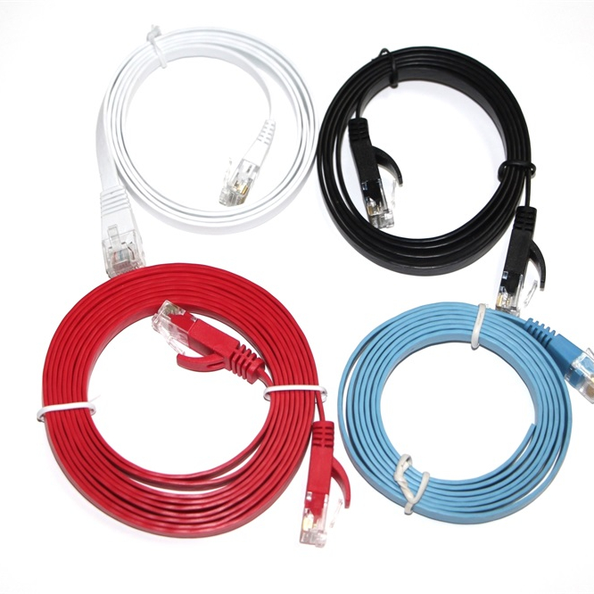 Гибкий экран 4 пары 32awg Cat6 cat6a ethernet плоский патч-кабель для POE