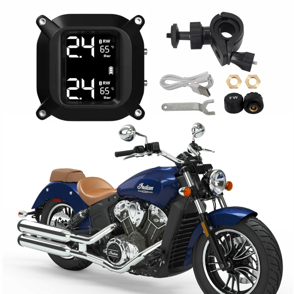 Factory Outlet Motorcycle Tpms With External Sensor For Motorbike Alarm System