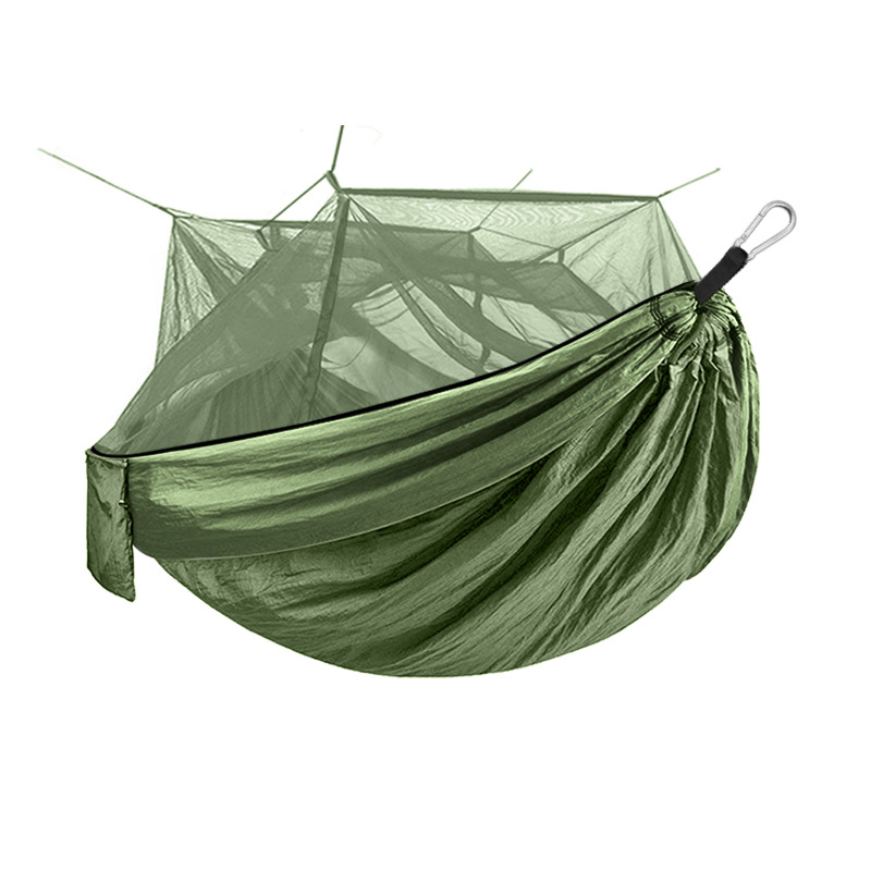 2 person portable hammocks outdoor camping parachute nylon camping hammock with mosquito net