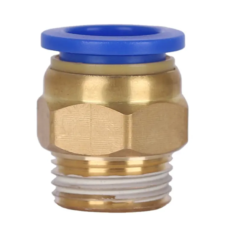 PC Series Straight Male Thread Direct Way Quick Connecting Air Connector Brass Pneumatic Pipe Tube Fitting