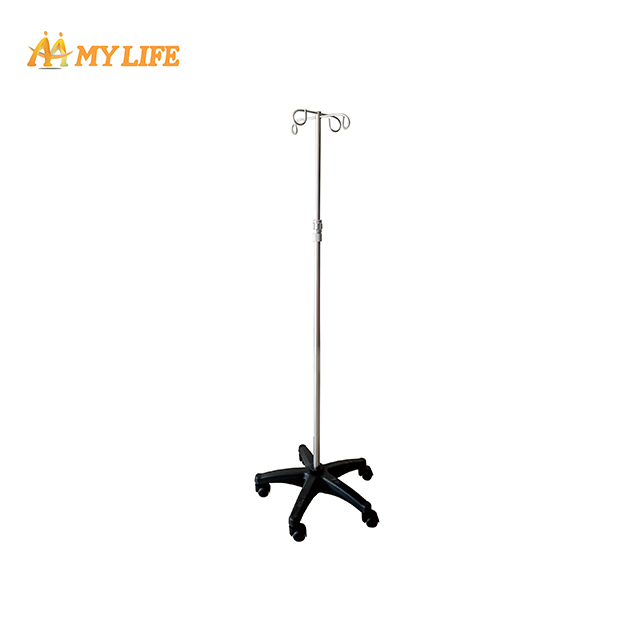 Good Quality Aluminium Alloy Hospital Adjustable Transfusion Iv Pole Stand