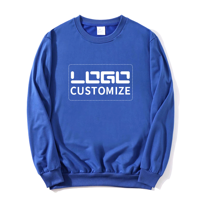 Custom Logo Winter Blank Fleece Streetwear Pullover Crewneck Sweatshirt For Men