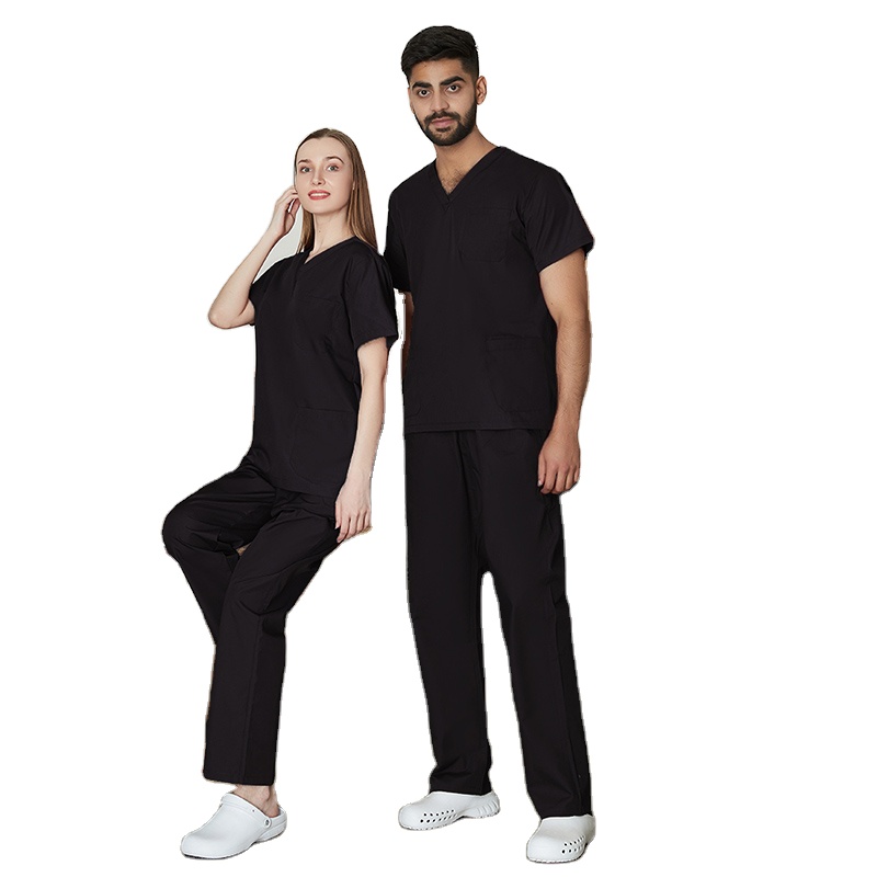 2021 fashion custom logo unisex men women hospital uniforms nurse uniform medical scrubs Set