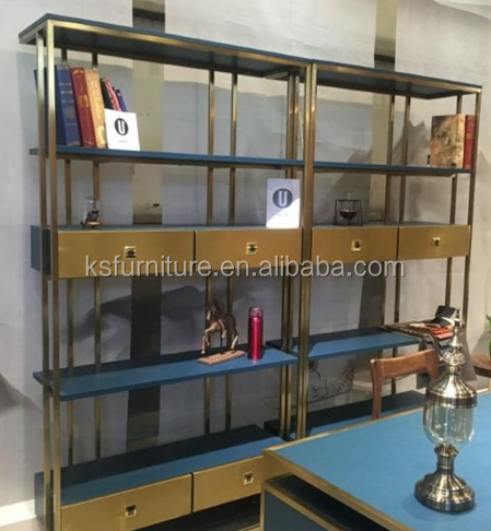 Plating Magazine Shelf bookshelf Magazine Stand Metal Office Furniture