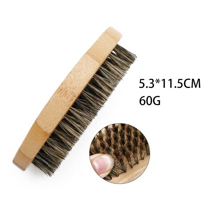 High Quality Bamboo Boar Bristle Beard Brush Beard Grooming Brush for Men
