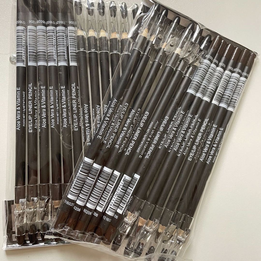 brown black eyeliner eyebrow pencil with sharpener brow pencil eye liner easy to draw wooden makeup pencil