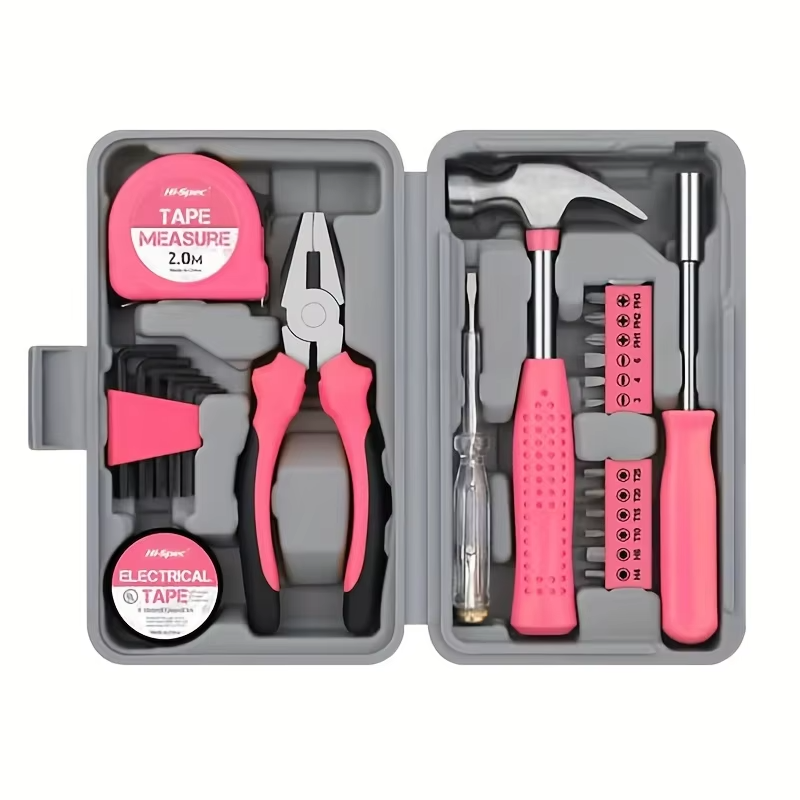 Wholesale 24 Pieces Home Use DIY Tool Set Ladies Home Office College Tool Kit Multifunctional Portable Tool Set Box