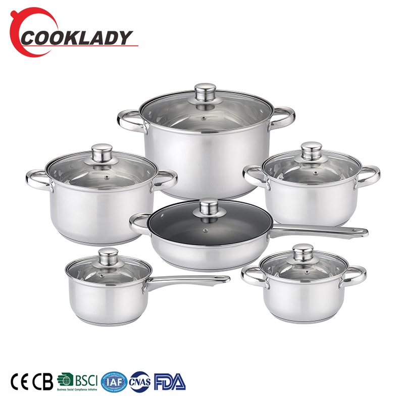 The Best China Minimum Order 12Pcs Free Oil European Kitchen Cooking Ware Set Cookware Set