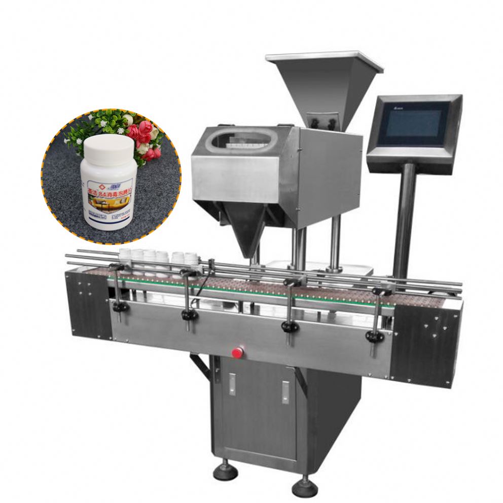 Automatic Pills Tablets Capsules Counting Plastic Bottle Filling And Capping Sealing Machine