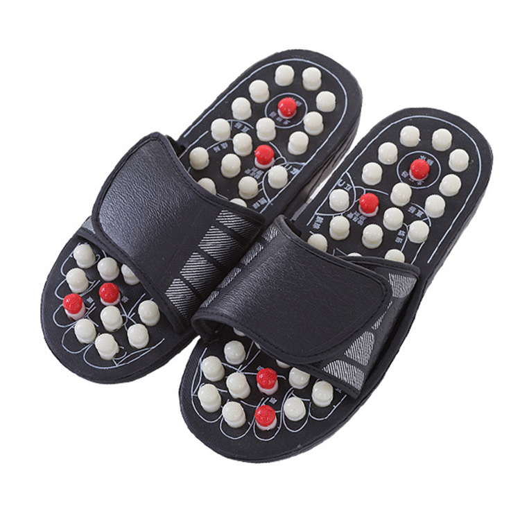 Comfortable Acupuncture Jade Stone Indoor Relief Plantar Fasciitis Massage Slippers Shoes
