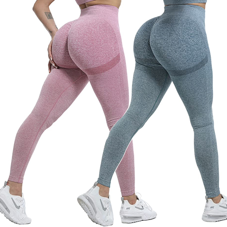 Wholesale Plus Size Butt Scrunch Seamless Casual Smile Line Leggings for Women, Custom Logo Legging Ruched Butt Lift Yoga Pants
