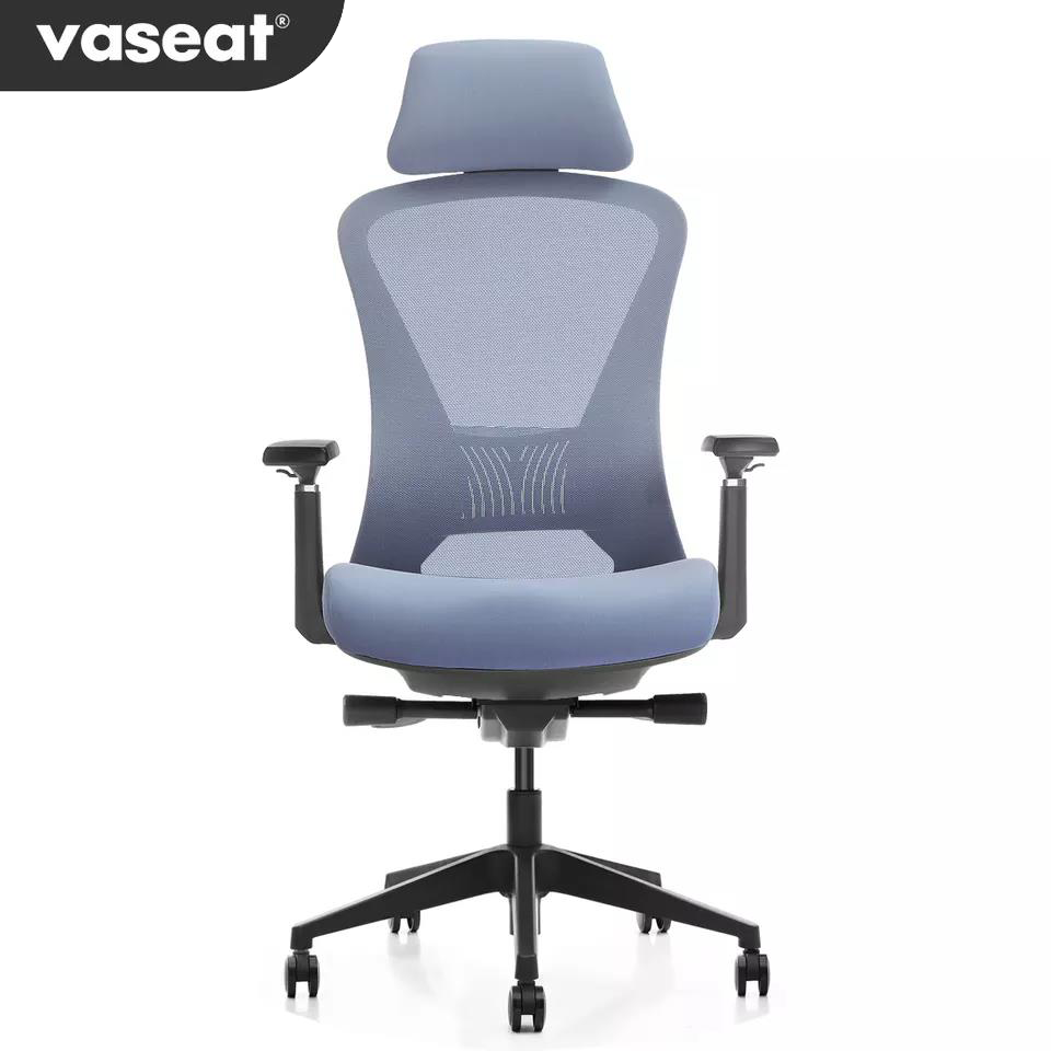 Huashi Office Furniture Blue High Back Swivel Lift Ergonomic Breathable Mesh Executive Office Chair