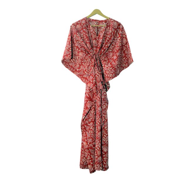indian party dresses laHand Block Printed Cotton Kaftan Women's Wear Party Dress Indian Print Summer Dress For Women Maxi Kaftan