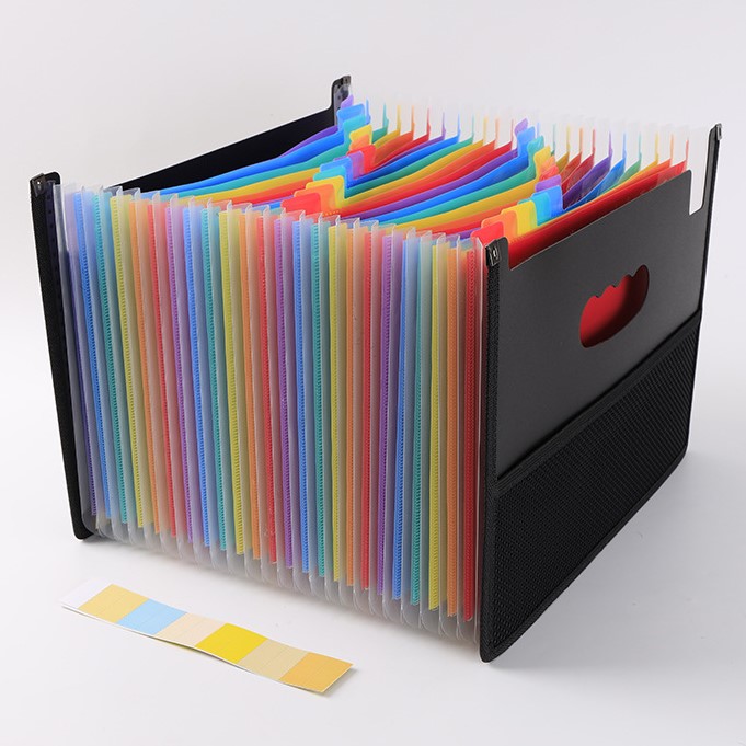 Prolead 24 pockets high capacity expandable A4 size organizer filling pvc file folder with cover