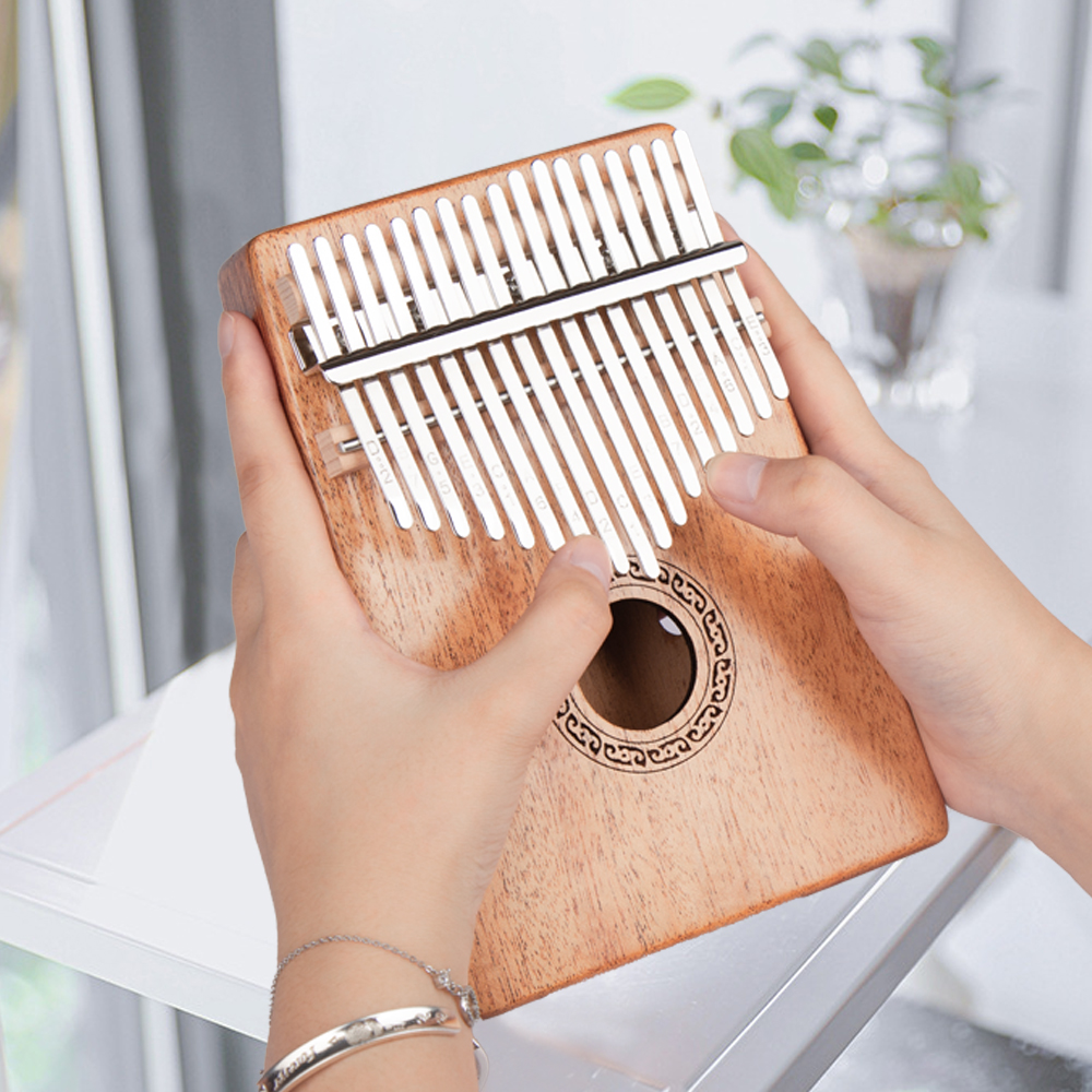 Wholesale Gecko Mahogany Wooden 17 Key Kalimba Finger Piano Thumb Piano Musical Instrument Kalimba Support OEM