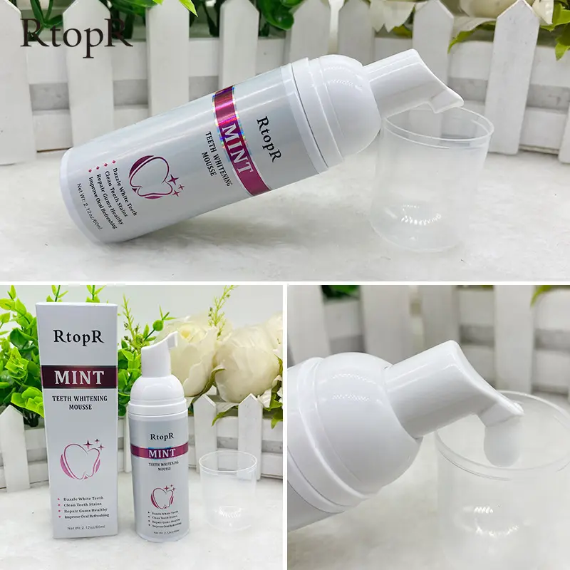 Wholesale 60ml Teeth Whitening Staining Cleansing Mousse Removes Stains Teeth Whitening Oral Hygiene Mousse Toothpaste