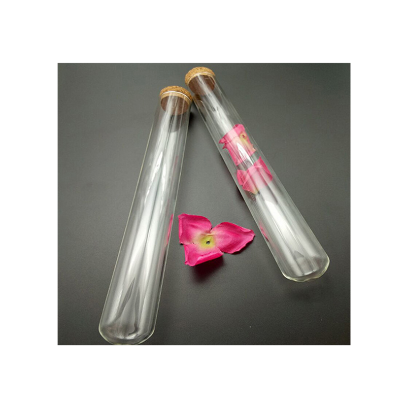 China Factory Round Bottom Borosilicate Glass Test Tube With Cork Lid
