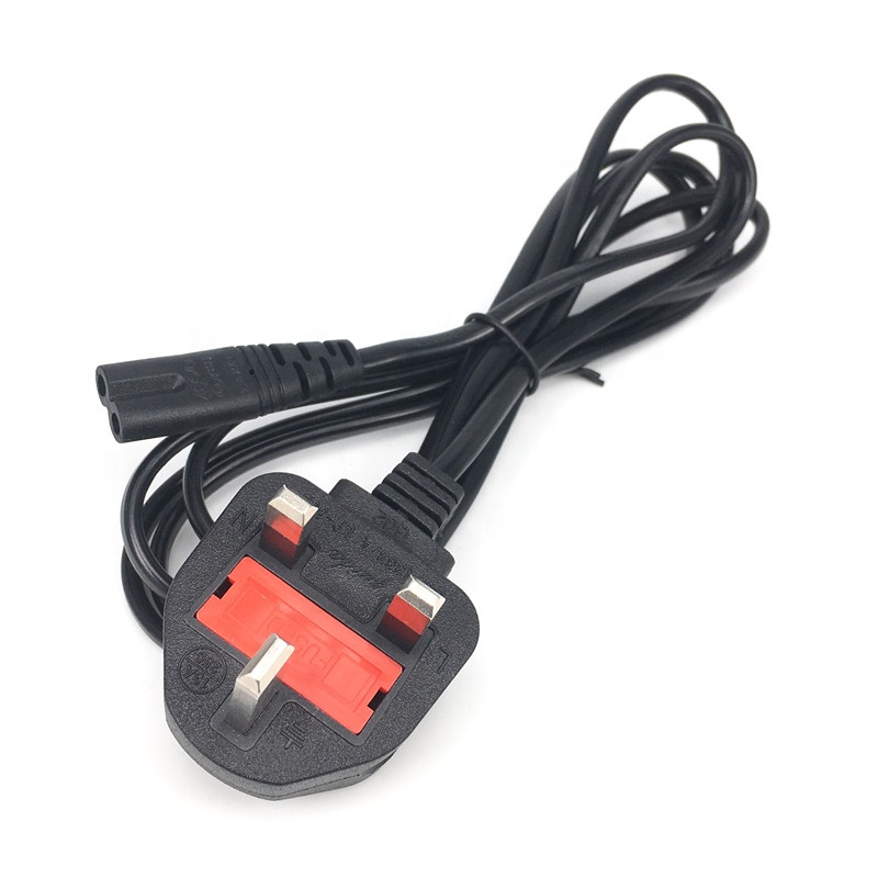 British plug adapter with 13A fuse 250V 1.8m 2*0.75mm2 uk plug c7 power cord cableplug connector for Computer Laptop