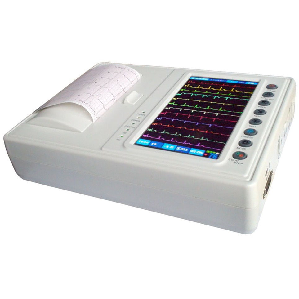 Цифровой ECG машина больничное медицинское оборудование 3/6/12 канала ECG машина