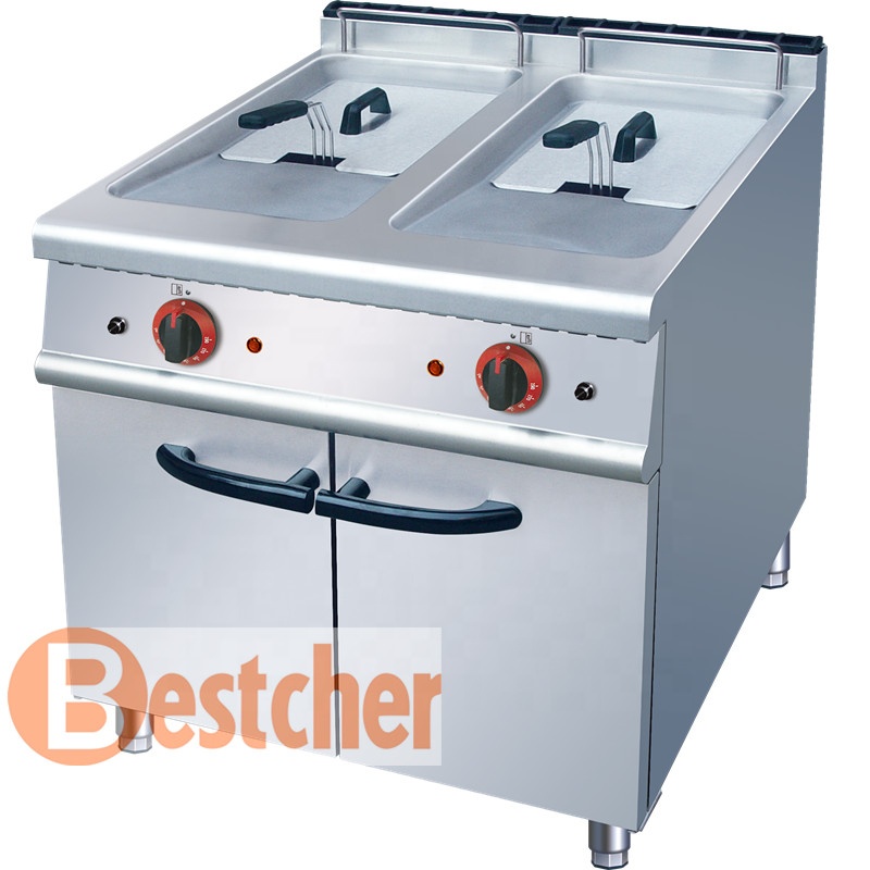 BESTCHER CATERING EQUIPMENT кулинарное оборудование 2-Tank 2-Basket электрическая фритюрница с шкафом CE, ROHS, IEC, SAA